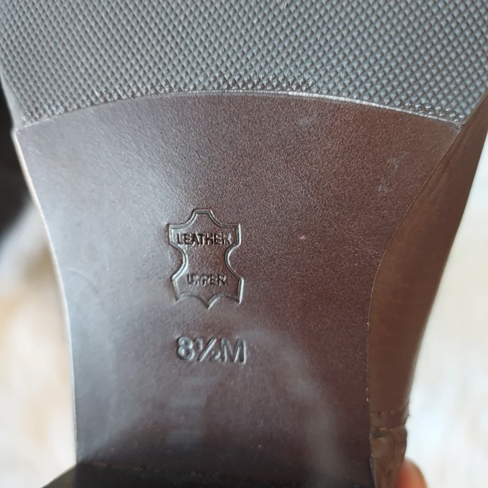 Tory Burch Julian Deep Brown Pebble Leather Riding Boots with Equestrian Style